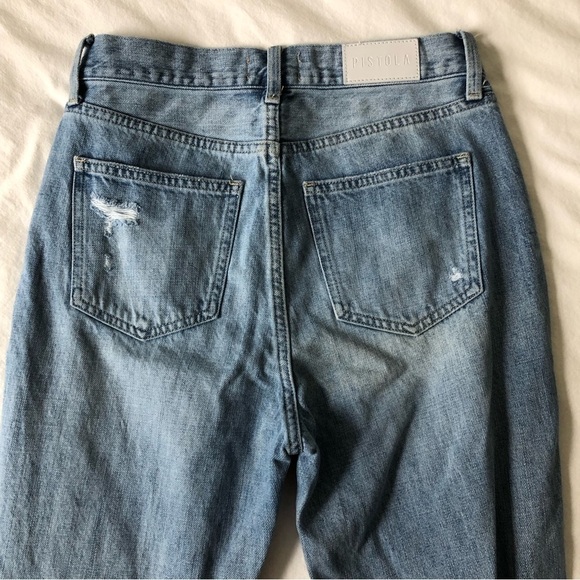Pistola Distressed High Waisted Straight Leg Jeans - Picture 6 of 9